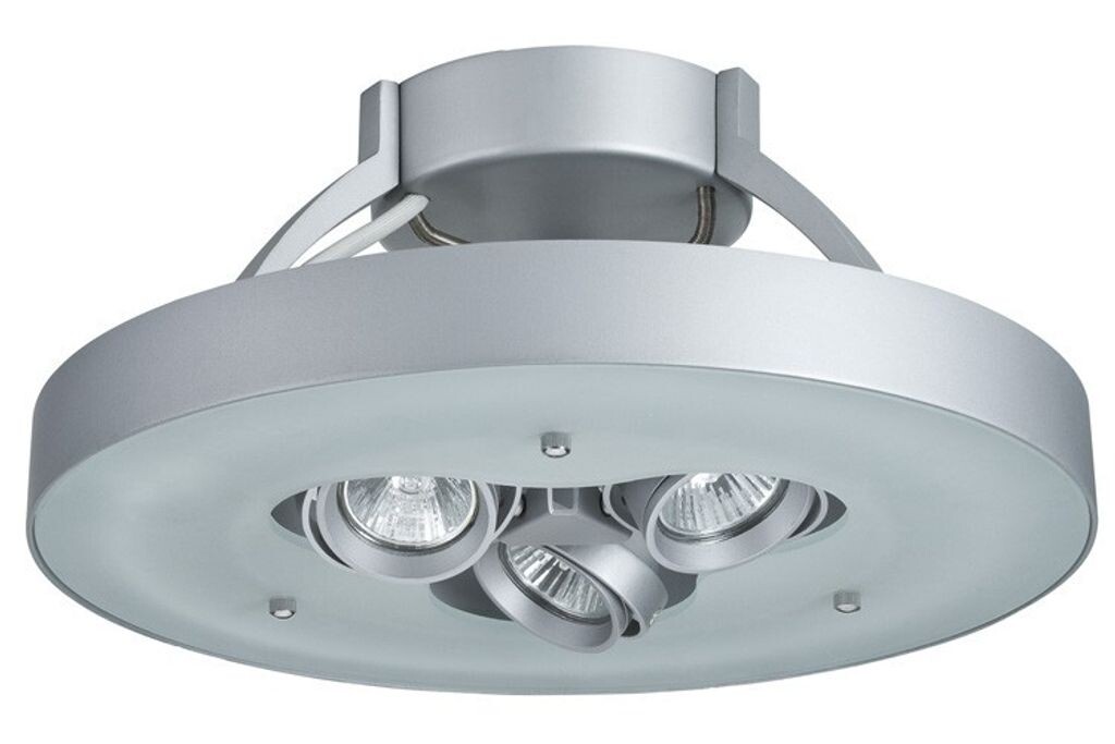 

Paulmann WallCeiling Frisco DL max.40W T5 3x35W GU10 матовый хром/сатин 230В металл/стекло5117