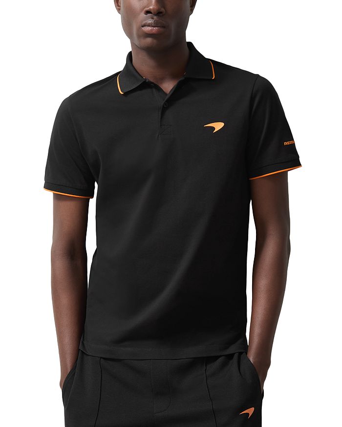 

Футболка-поло McLaren Crypto Slim Fit REISS, черный