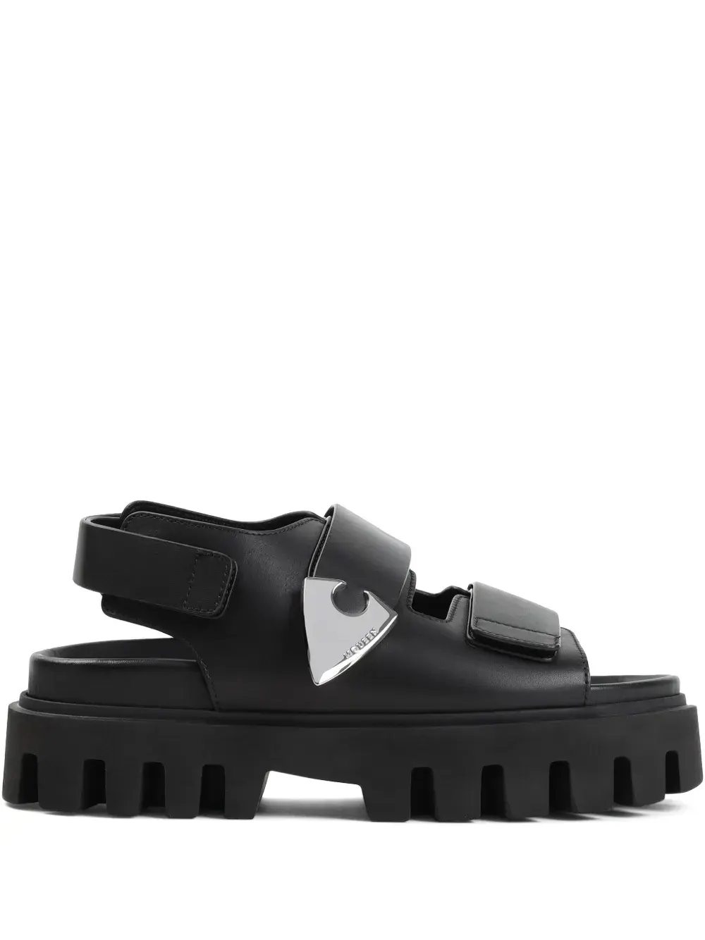 Кожаные сандалии Alexander McQueen, черный