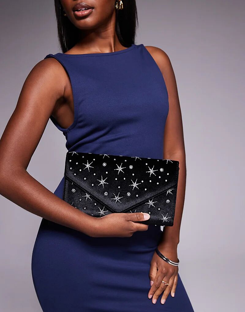 

Клатч New Look с декором в виде созвездия, черного цвета
