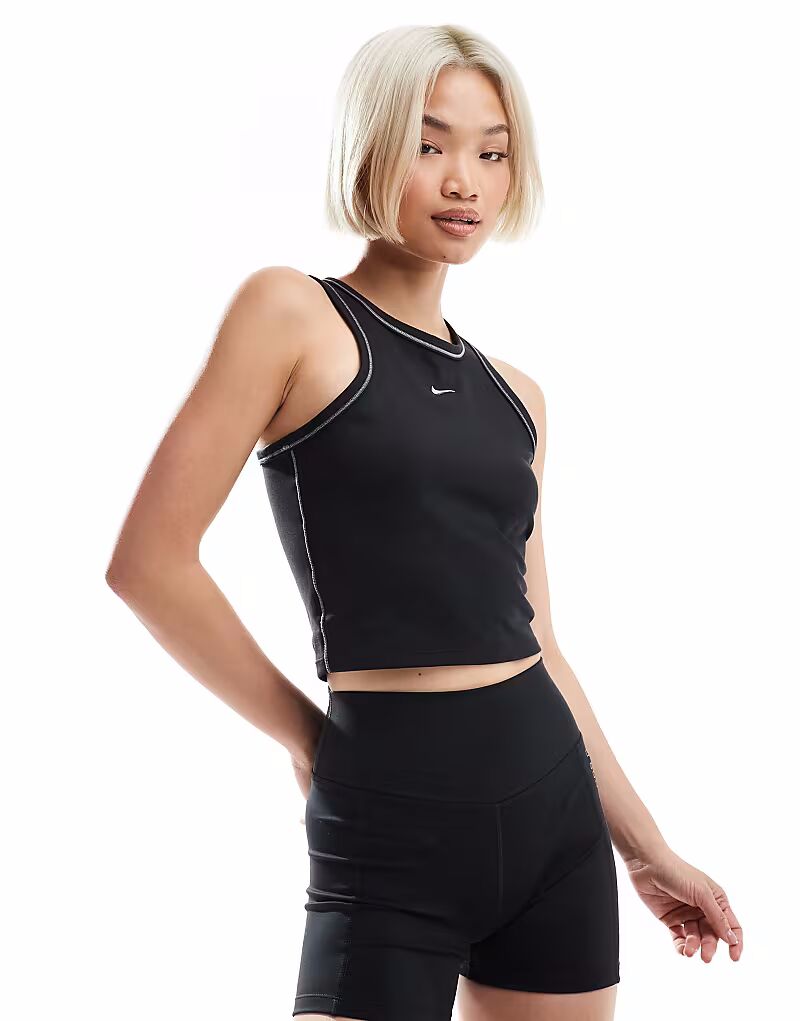 

Укороченный топ Nike One Training Dri-FIT Gym Life Swoosh черного цвета Nike Training