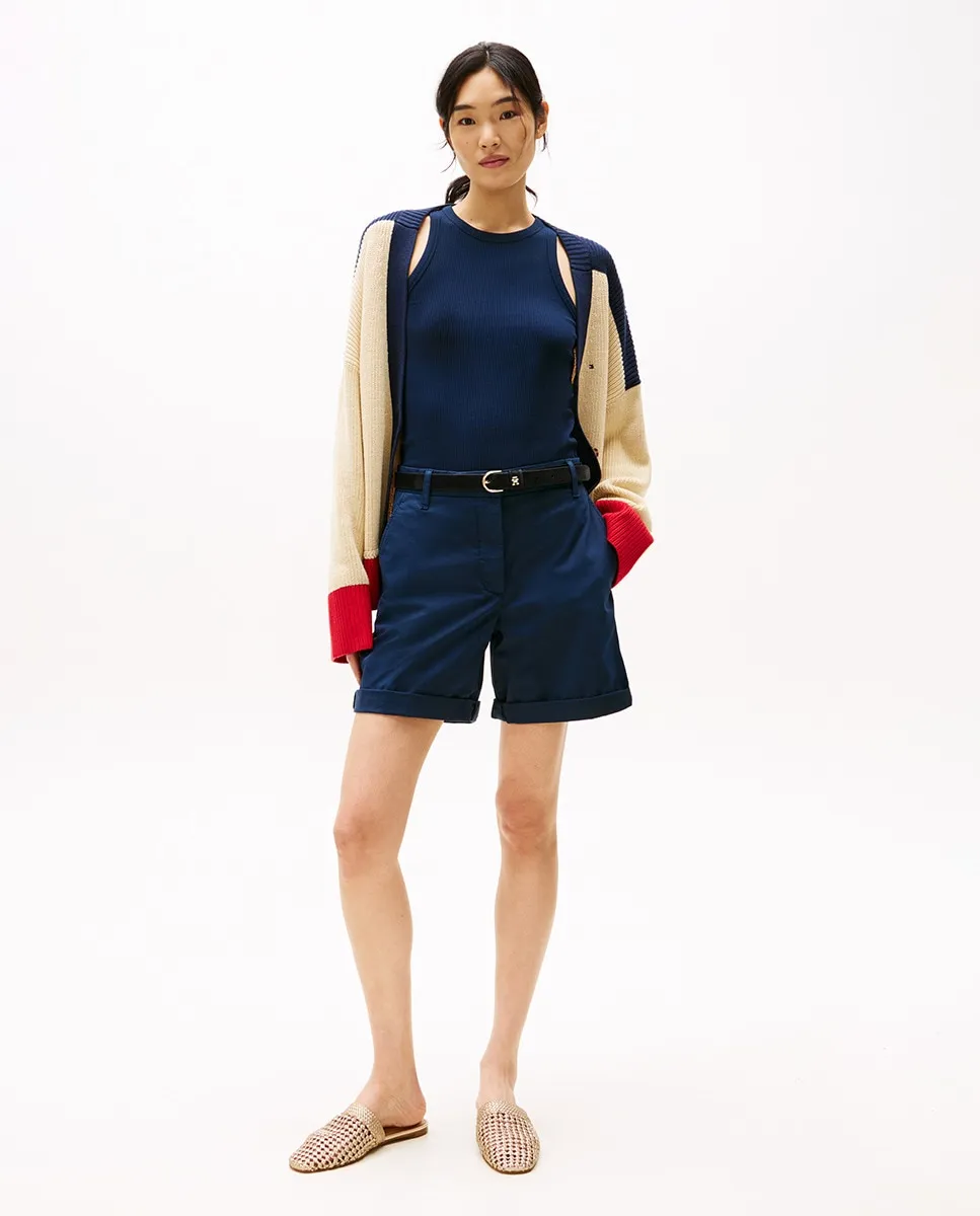 

Женские короткие брюки-чиносы Tommy Hilfiger, тёмно-синий
