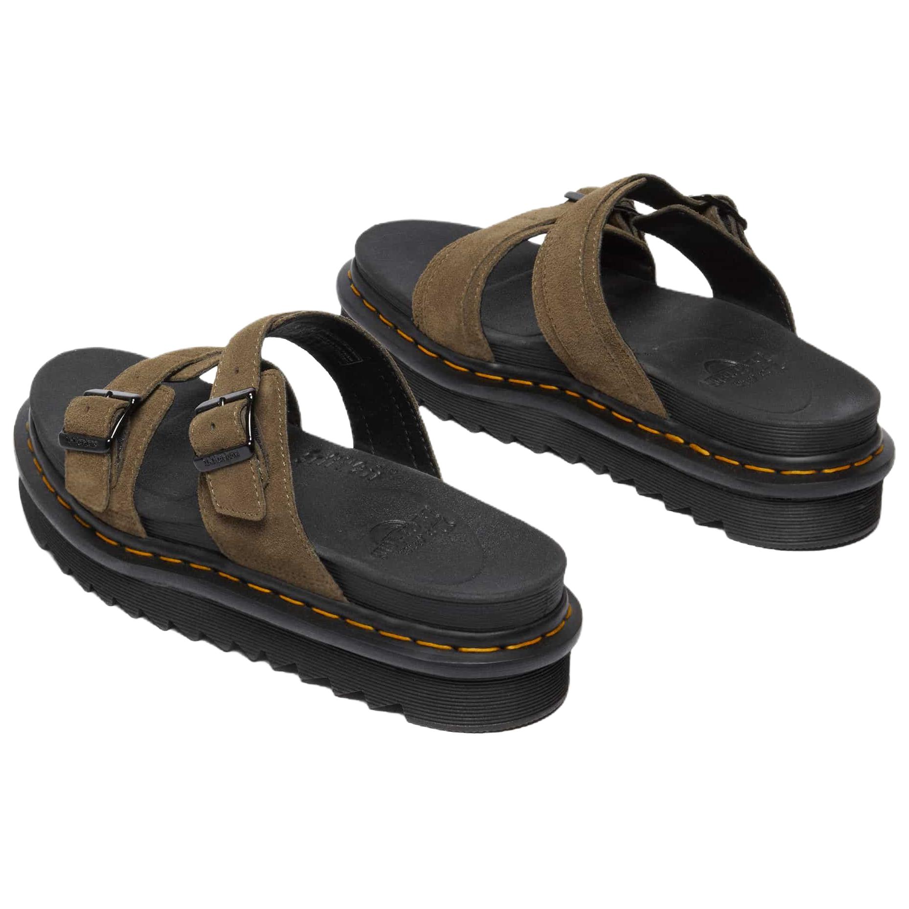 Dr.Martens Слайдеры Unisex Abrasion Resistant темно-зеленые — фото 4