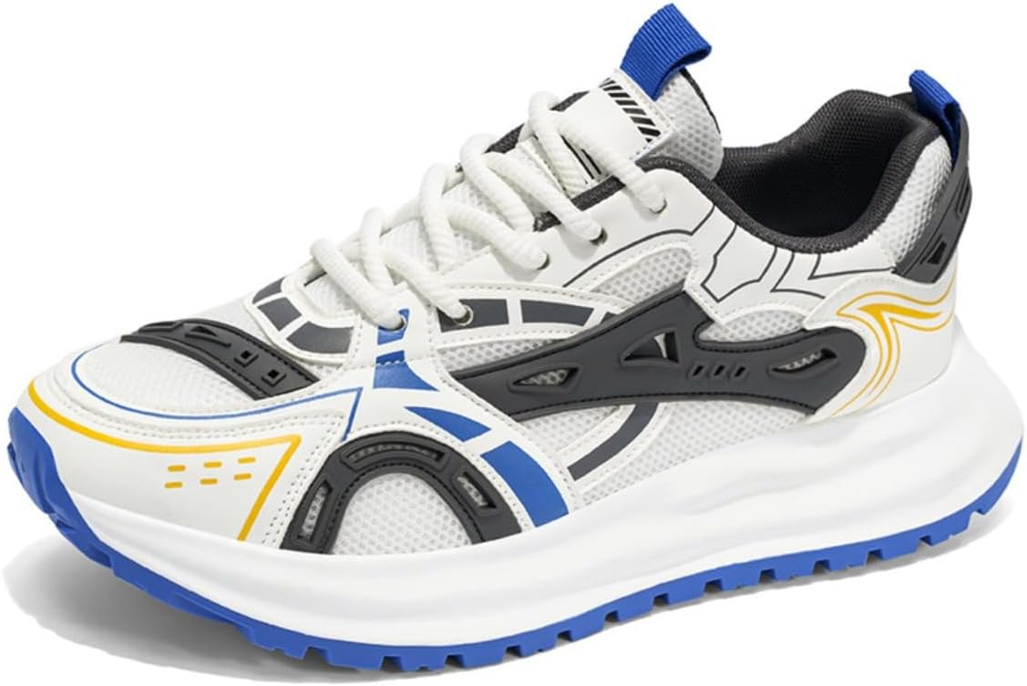 

Модные дышащие беговые кроссовки для мужчин, легкая спортивная обувь для улицы с амортизирующей подошвой и футуристичным цветовым дизайном Ctkvbmeoi, белый