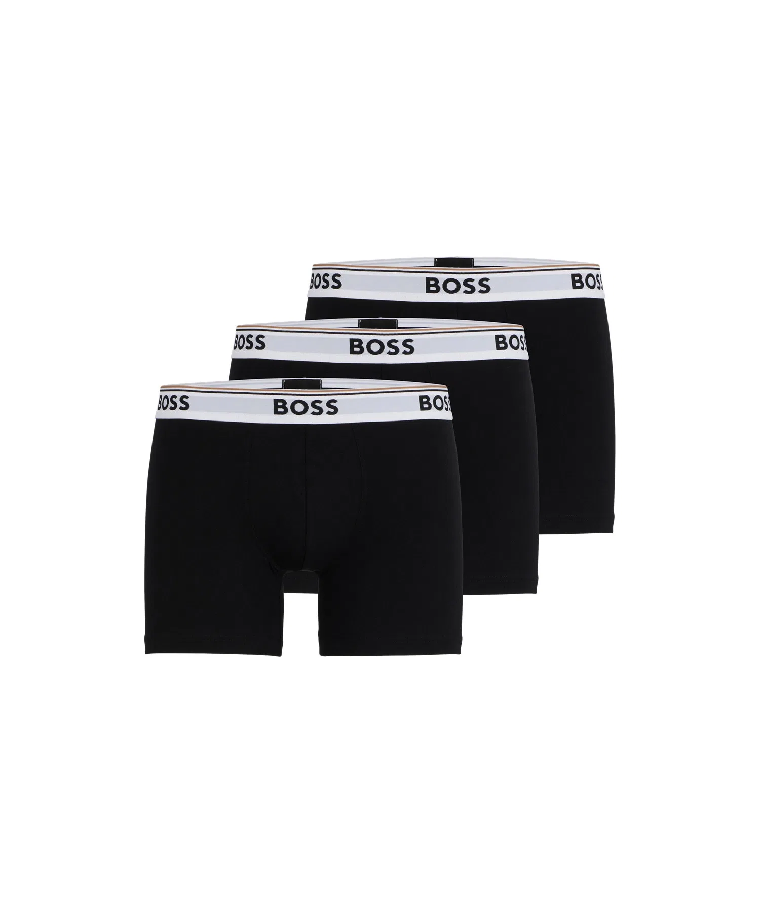 Комплект из 3 боксеров из эластичного хлопка с логотипом BOSS.