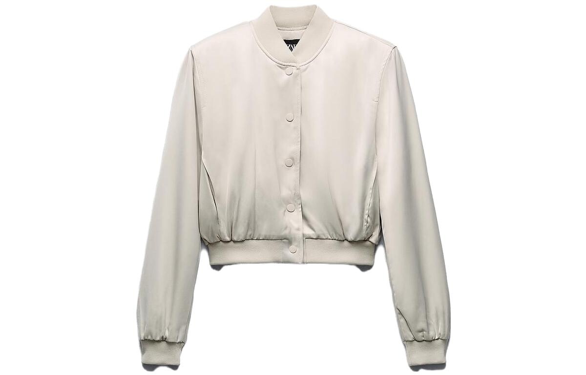 

Укороченное пальто женское песочного цвета Zara