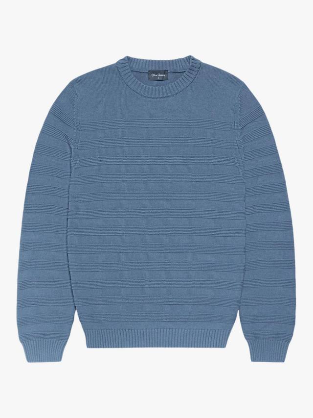 

Уютный вязаный джемпер с фактурными полосками от Whitworth Oliver Sweeney, Mid Blue