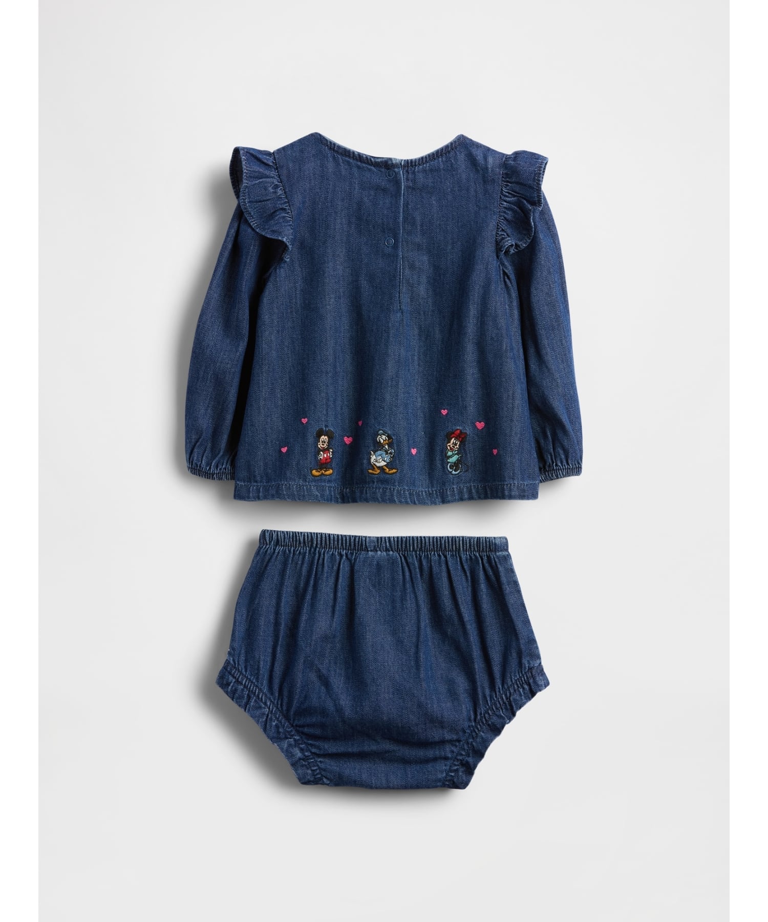 (K)GAP x Disney Джинсовый комплект одежды (для малышей), DARK_WASH — фото 3