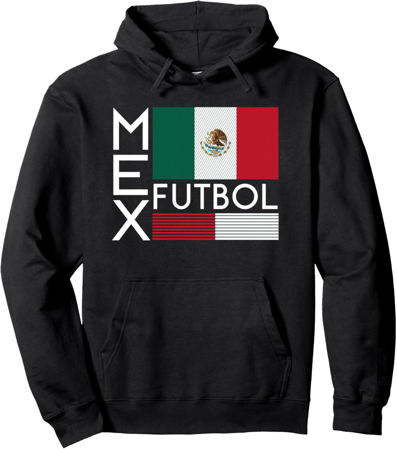 

Модная мексиканская футбольная толстовка с флагом Trendy Apparel, черный