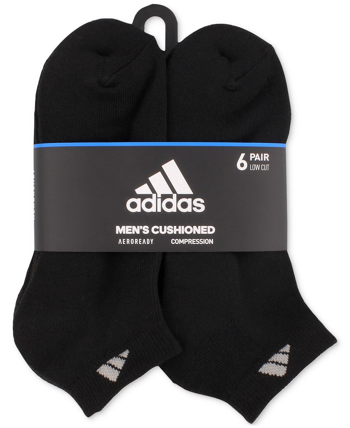 Мужские спортивные носки с мягкой подкладкой, 6 пар низких носков adidas — фото 3