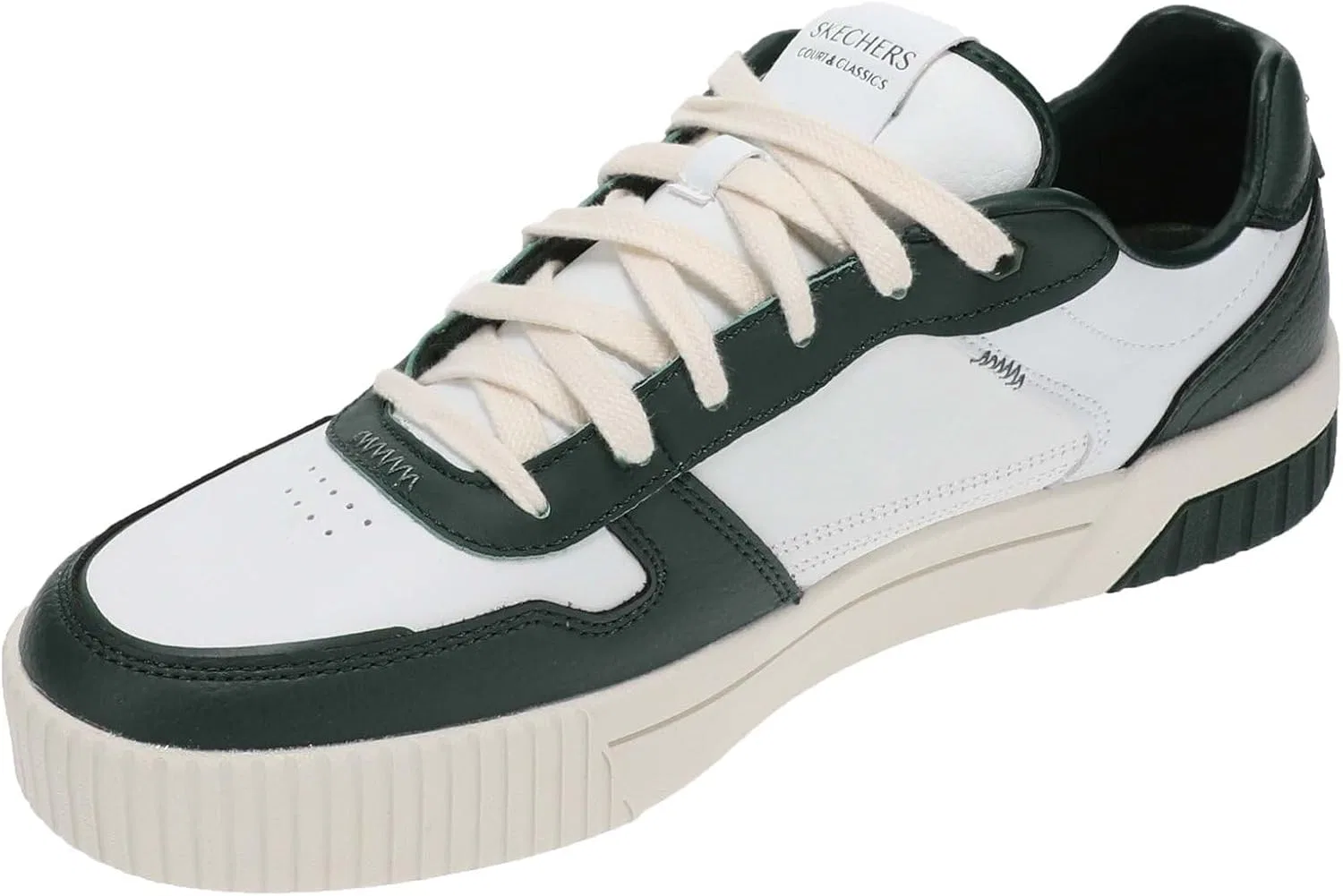 Мужские кроссовки Skechers Jade Strane, White Green Duraleather Trim — фото 4