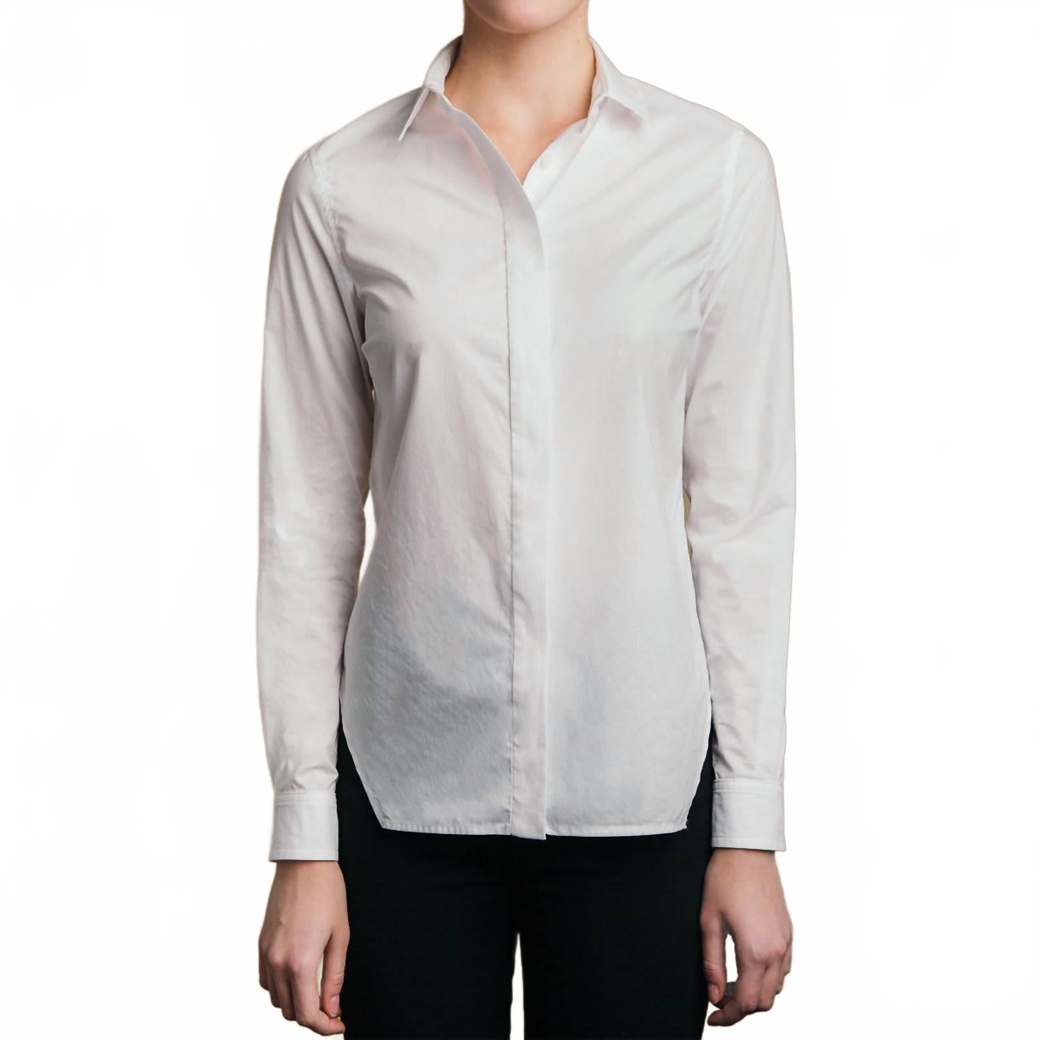 

Трапециевидная блузка в бумажно-белом цвете Thirteen Seven