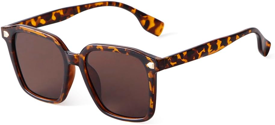 

Винтажные солнцезащитные очки квадратной формы с леопардовым принтом и заклепками для женщин, модная оправа, стильные солнцезащитные очки для мужчин, защита от ультрафиолета UV400, SUN837 Generic, C3