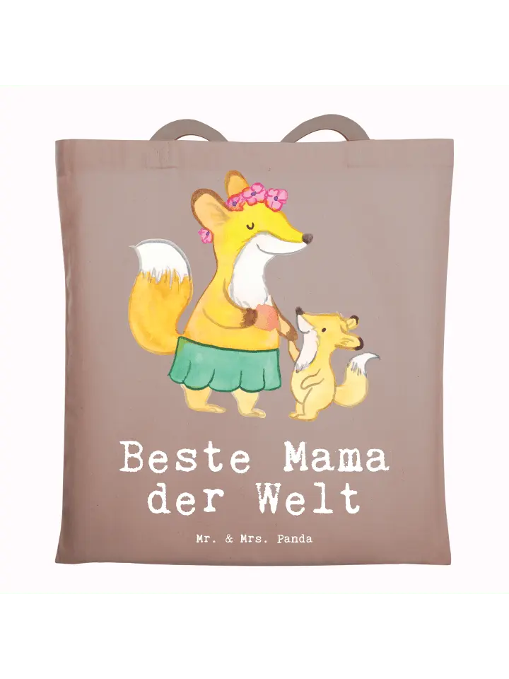 

Сумка для переноски Mr & Mrs Panda Fuchs Beste Mama der Welt, пастельно-коричневый