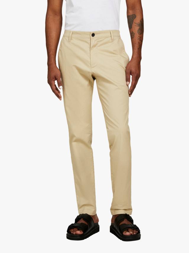 

Хлопковые слим-фит чинос SISLEY, Beige