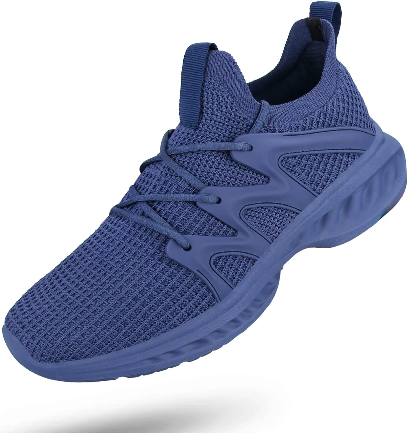 

Мужские кроссовки Pujcs с легкой посадкой без шнурков, дышащие, противоскользящие, для бега, спорта, тренажерного зала, тенниса, синий