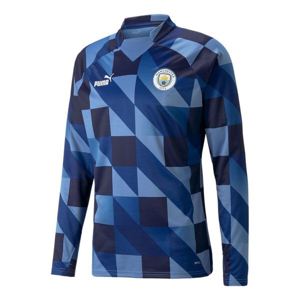 

Спортивная футболка manchester city f.c. pre-match long sleeves jersey 'blue navy' Puma, синий