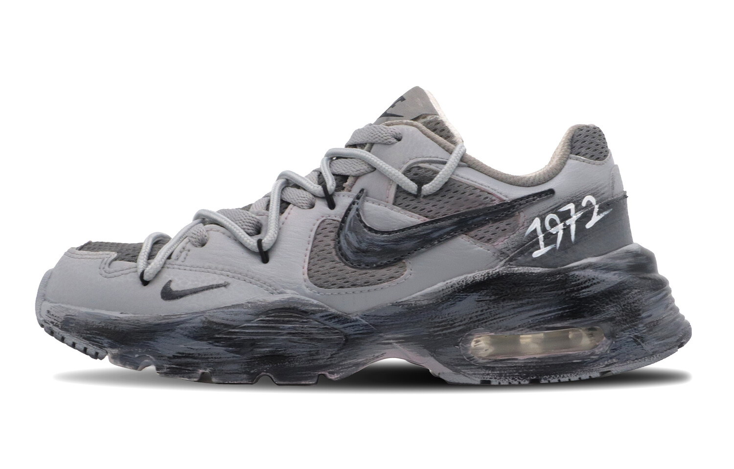 

Кроссовки Air Max Fusion женские с низким верхом, черный/серый Nike