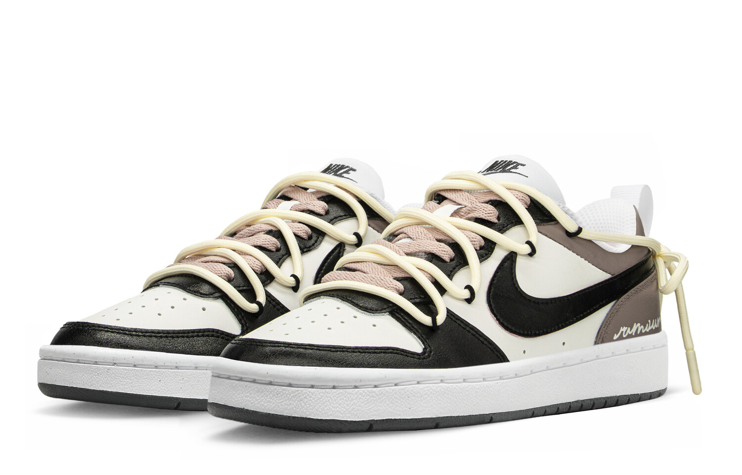 

Кроссовки Nike Court Borough Skateboard Shoes Women's Low-Top Brown Beige