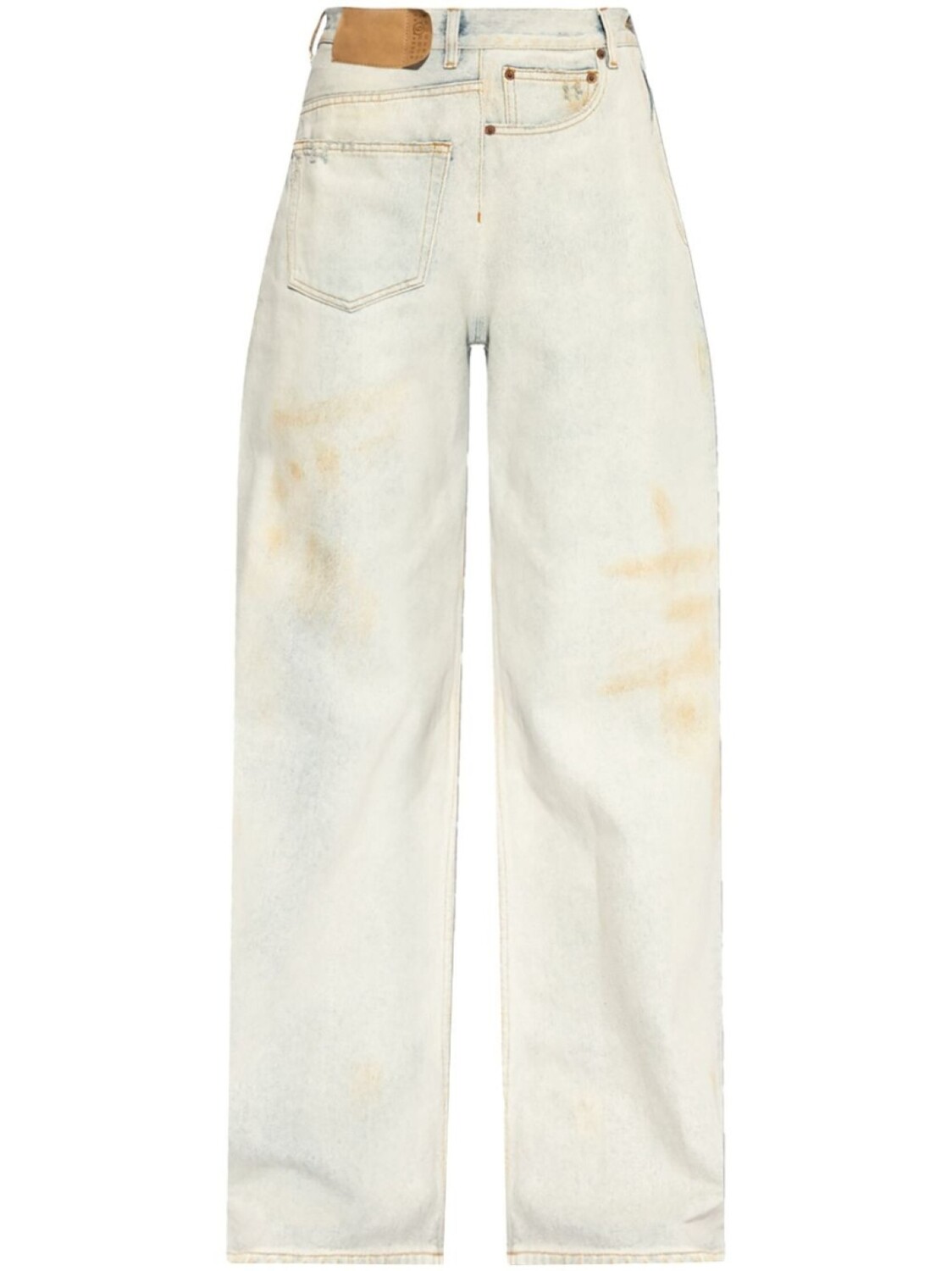 

MM6 Maison Margiela широкие джинсы с эффектом потертости, синий