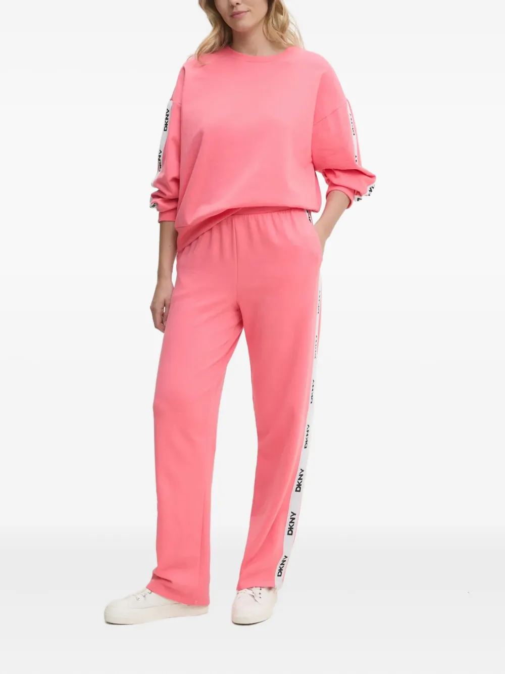 

Пижамный комплект с логотипной лентой DKNY, розовый