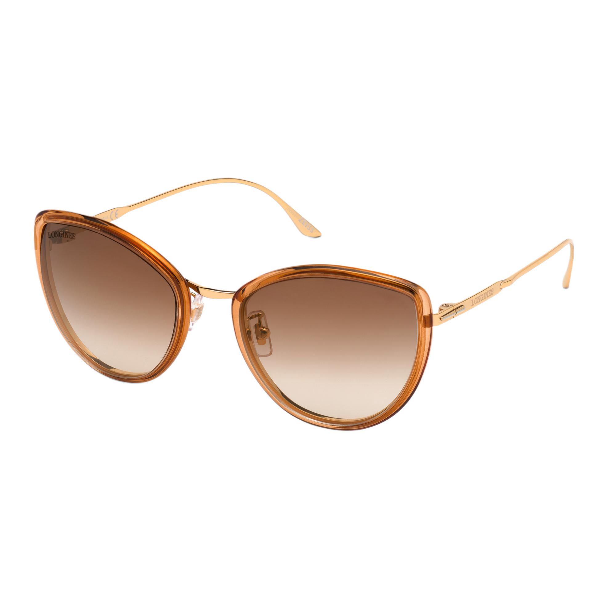 

LONGINES Женские солнцезащитные очки кошачий глаз Palladium в коричневом цвете, Brown