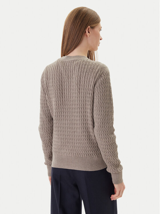 Свитер regular fit Fine WW0WW44993 Tommy Hilfiger, бежевый — фото 3