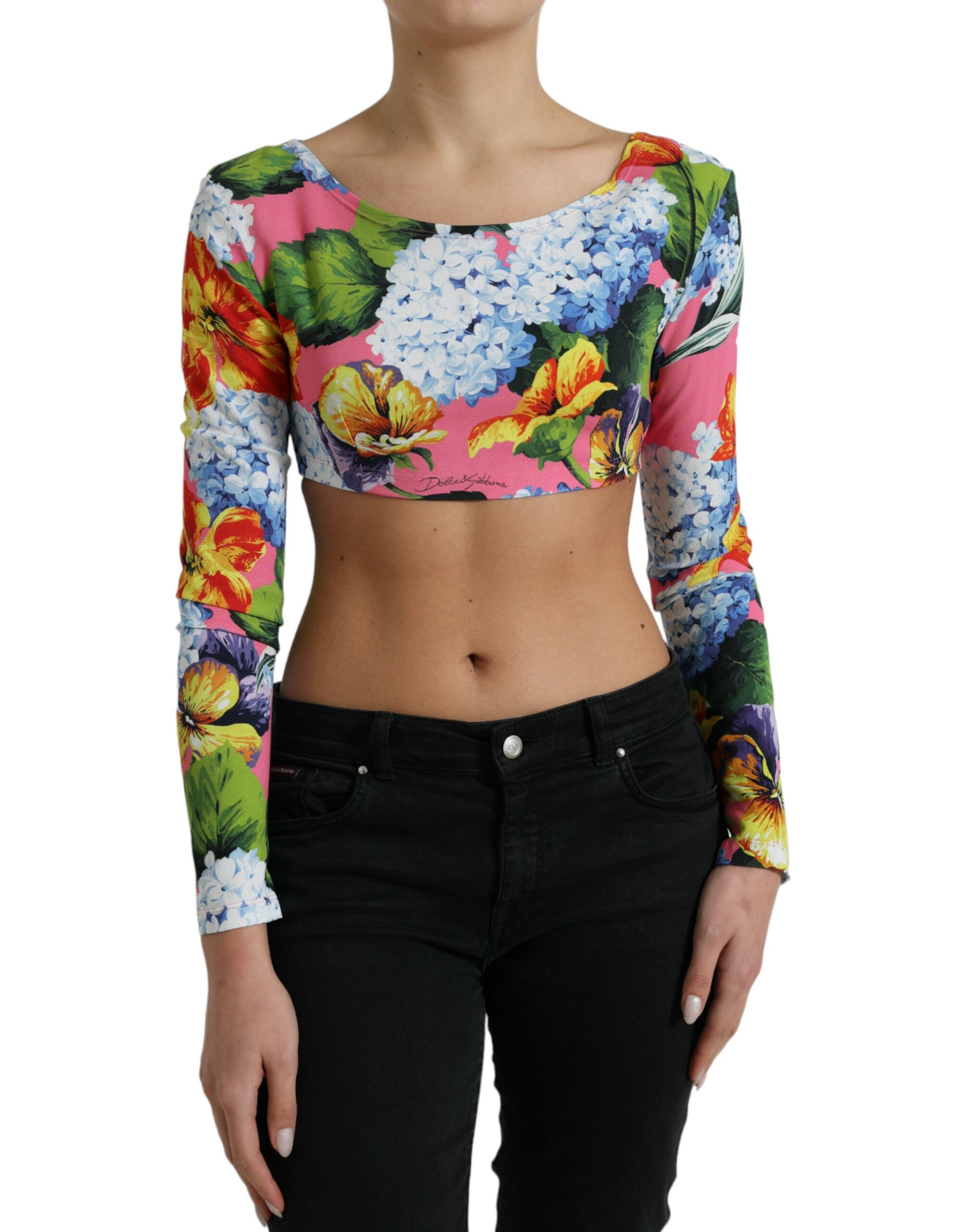 Укороченная блузка Floral Elegance Dolce & Gabbana, мультиколор