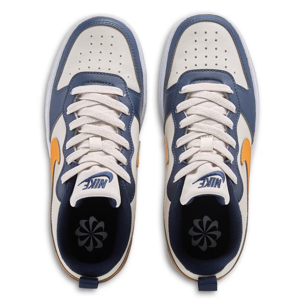 Детские кроссовки низкие Court Borough Recraft от Nike для больших детей, grey/navy/orange — фото 4