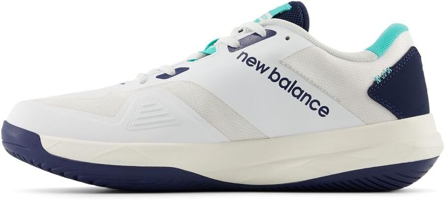 Мужские теннисные кроссовки New Balance FuelCell 796 V4, белый/синий/темно-синий — фото 2