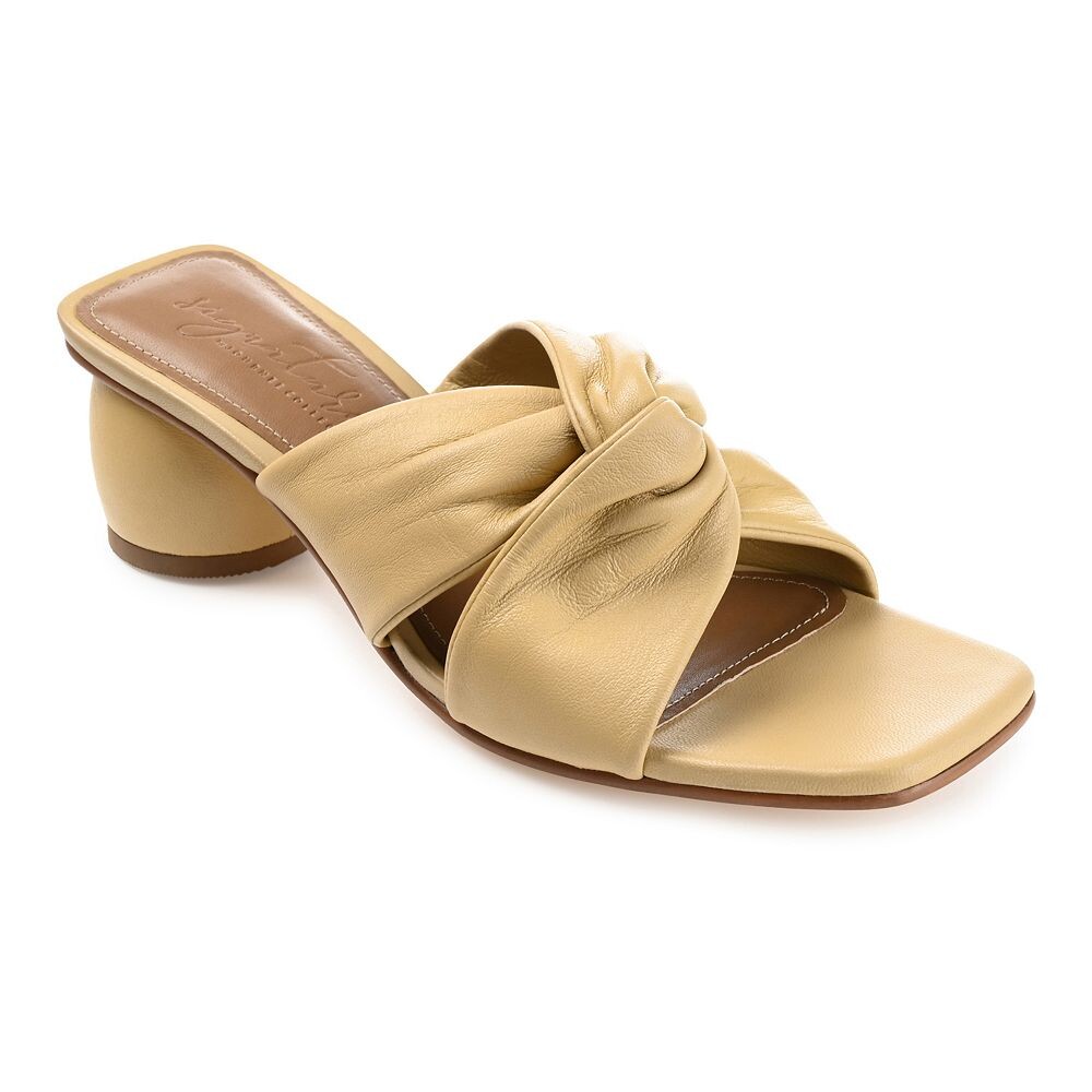 Женские туфли Journee Signature Tru Comfort из натуральной кожи на каблуке Charlize из пены, цвет Tan