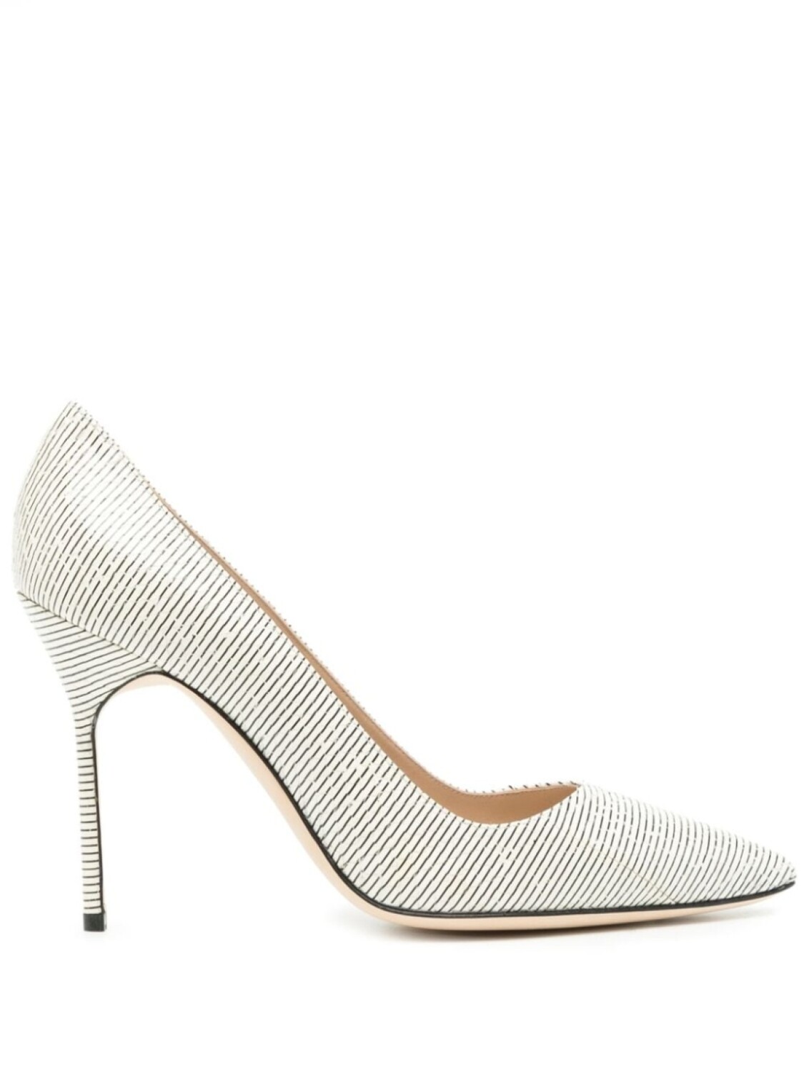 

Туфли-лодочки в полоску Manolo Blahnik, белый