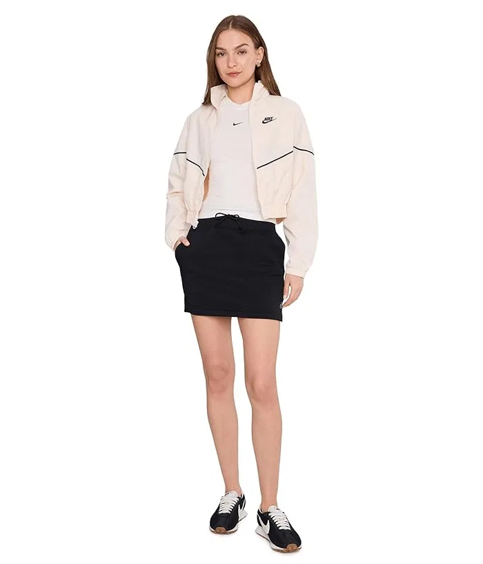 Топ Nike Sportswear Chill Knit Rib Short Sleeve, Sail/Black — фото 2