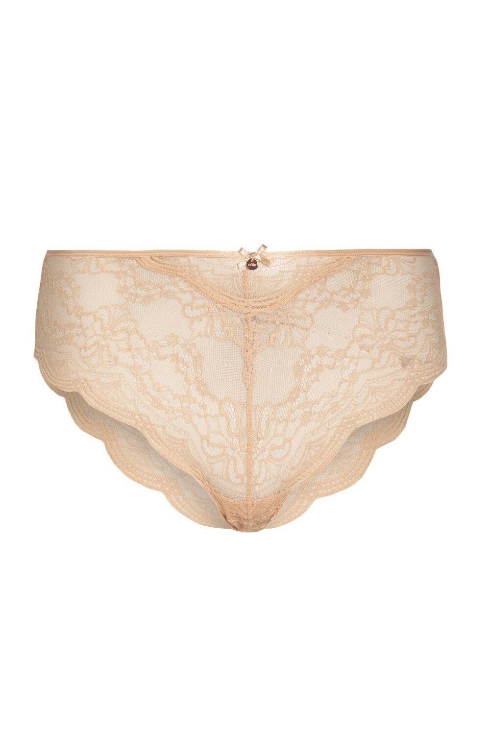 

Трусики бикини из кружева с фестонами Oola Lingerie, обнаженная