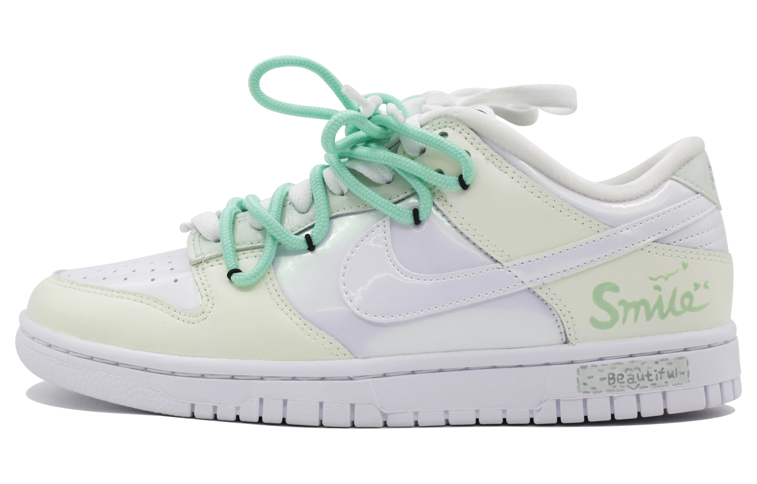 

Кроссовки Nike Dunk Skateboarding Shoes Women's Low-top Green/White, светло-зеленый