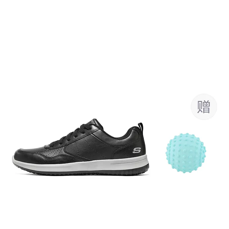 

Skechers Мужские низкие скейтбордные кроссовки Delson 10, черный с белым