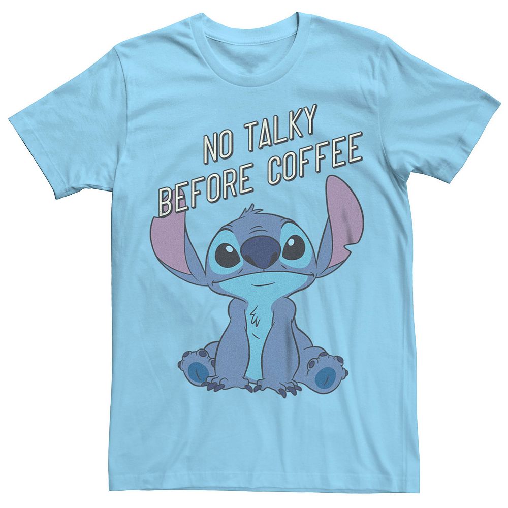 

Мужская футболка Disney's Lilo & Stitch No Talky Before Coffee Licensed Character, цвет Light Blue