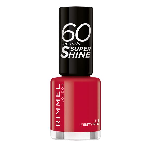 

Быстросохнущий лак для ногтей 313 feisty red, 8 мл Rimmel 60 seconds super shine, цвет 313