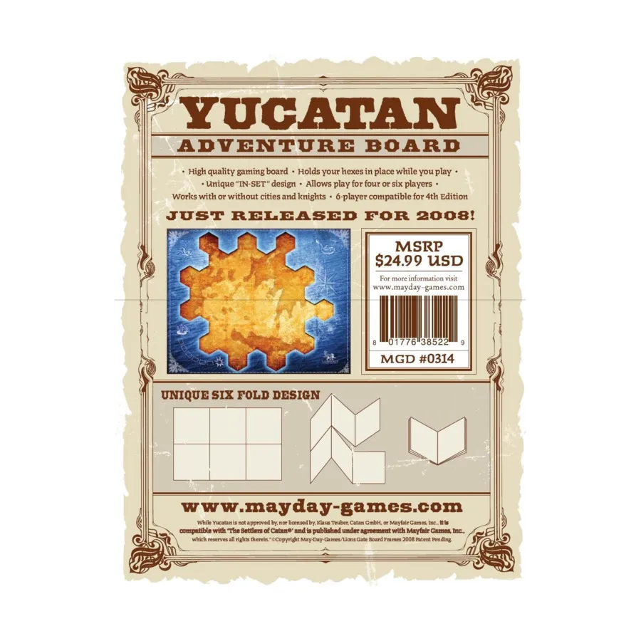 

Доска приключений Юкатана, YuCatan Adventure Board Game & Accessories (Mayday Games)