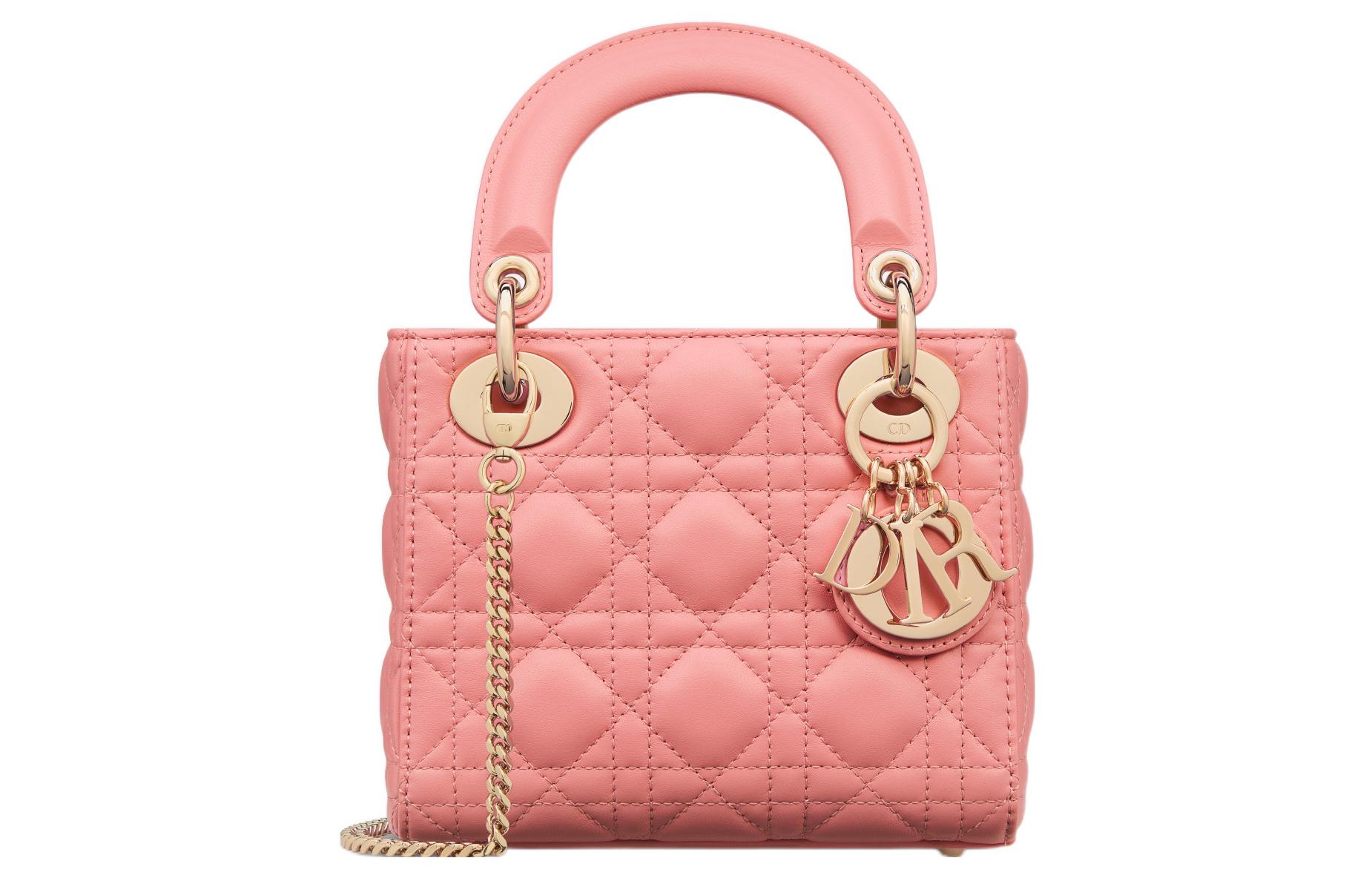 

DIOR Женская сумка из овчины миниатюрная светло-розовая, Light Pink