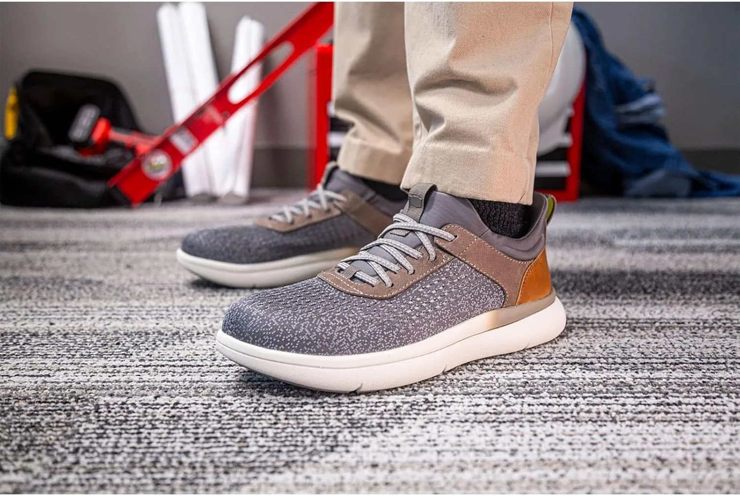 Мужские рабочие ботинки Florsheim Fleet Work с низким носком из композитного материала Florsheim Work, серый — фото 3