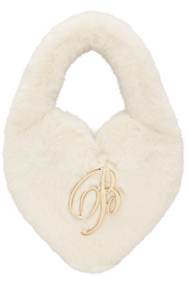 

Сердечко из искусственного меха Blumarine, цвет butter