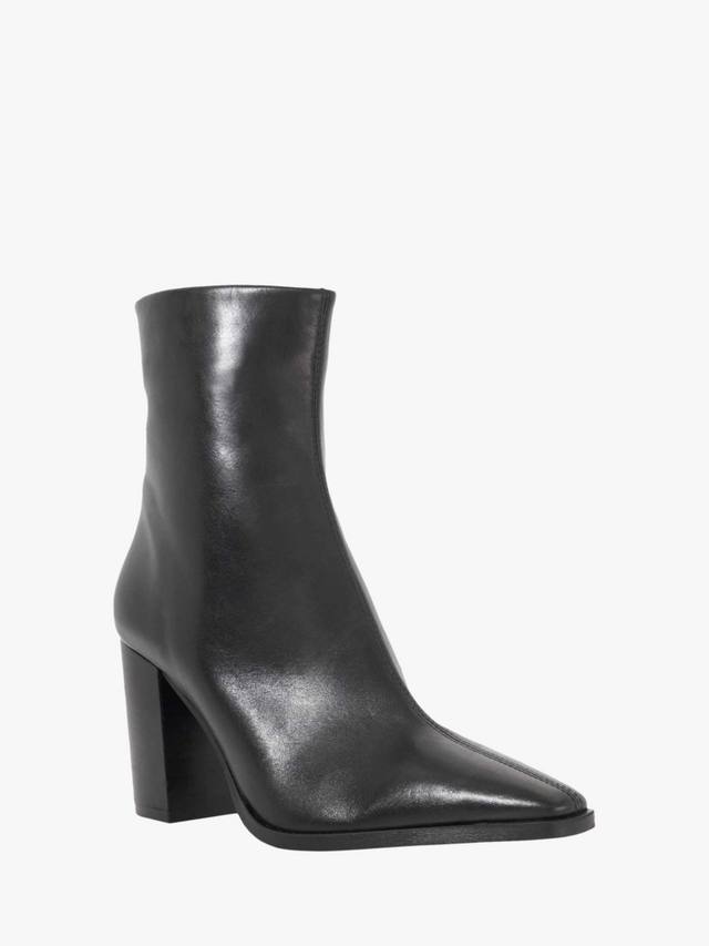 Patently Leather ботинки до щиколотки с квадратным носком и высоким квадратным каблуком Dune London, Black — фото 3