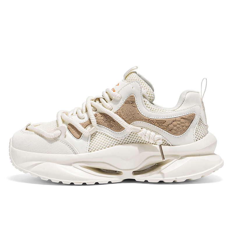 

Дышащие низкие повседневные кроссовки для увеличения роста мужские beige apricot DEERWAY, бежевый