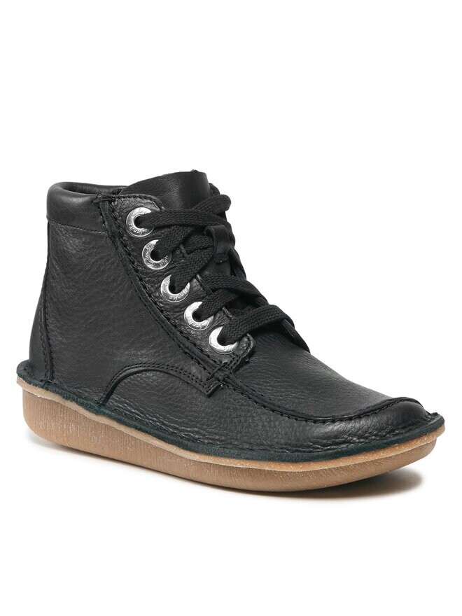 Ботинки женские Clarks Funny Cedar на плоской подошве, черный — фото 2