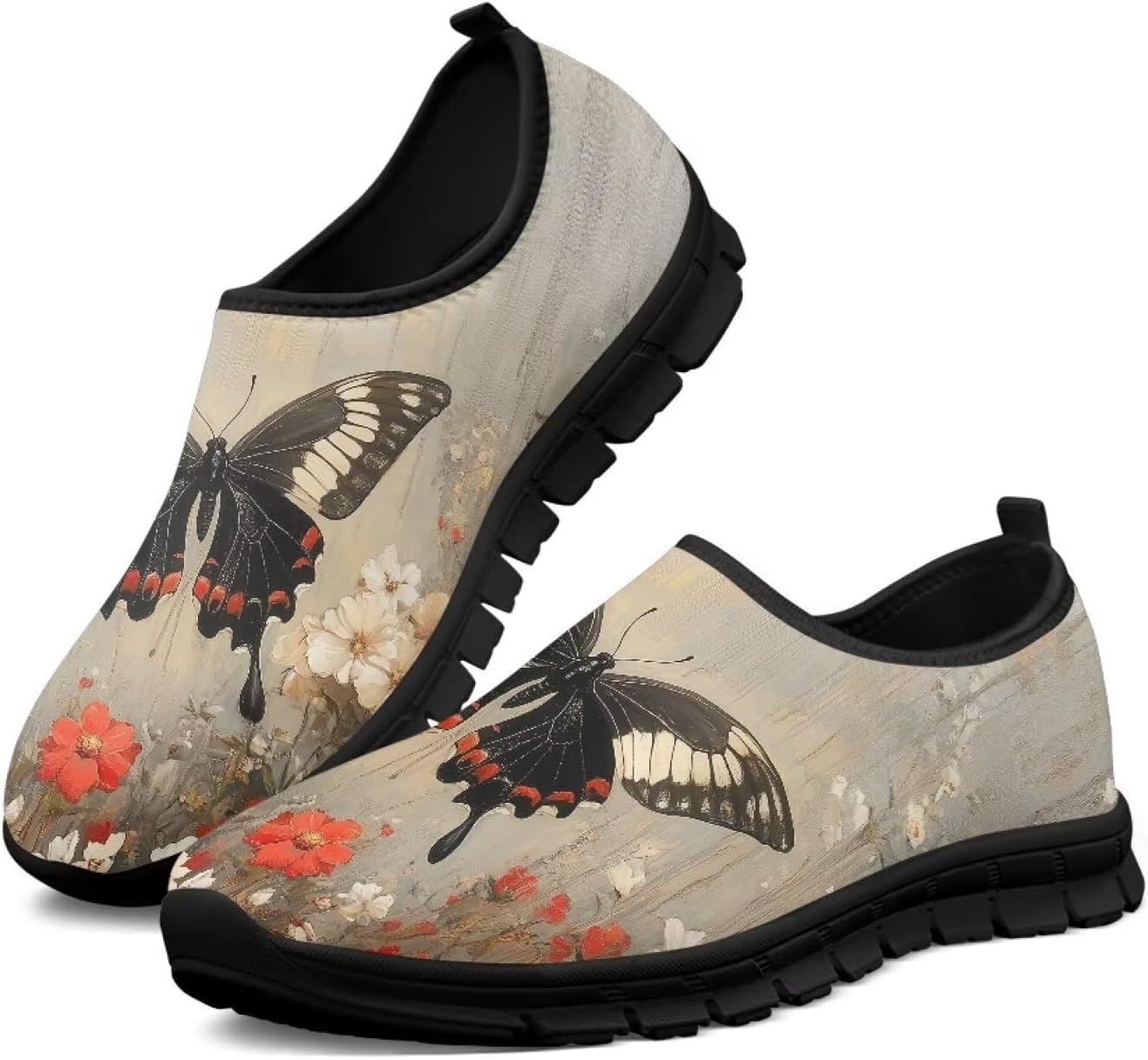 

Мужские кроссовки Hresuewn, мягкие и комфортные, спортивная обувь, дышащие, для ходьбы, тенниса и бега, модный принт, Butterfly Pattern