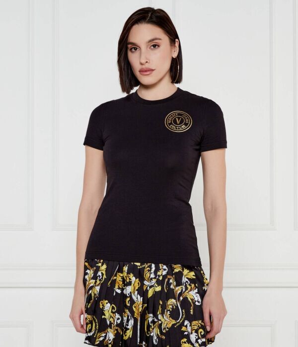 

Футболка женская Versace Jeans Couture облегающая, черный