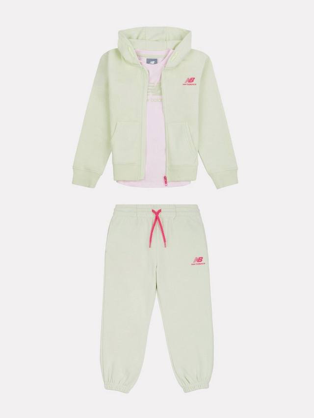 

Детская толстовка с капюшоном на молнии New Balance, цвет Natural Mint