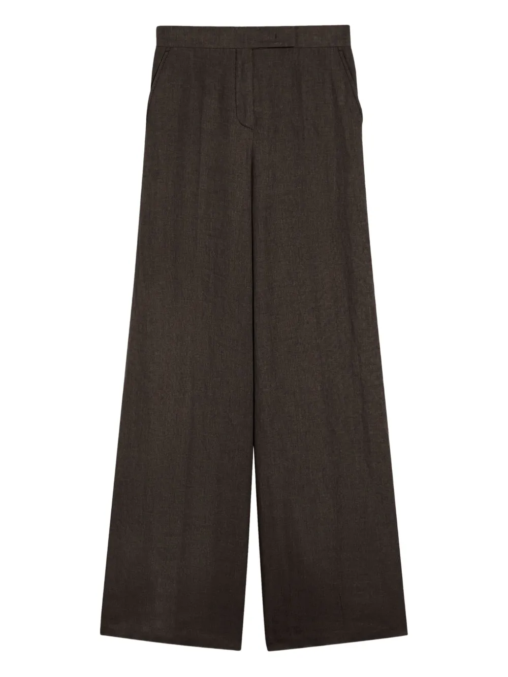 

Брюки строгого кроя со складками MAX MARA, коричневый