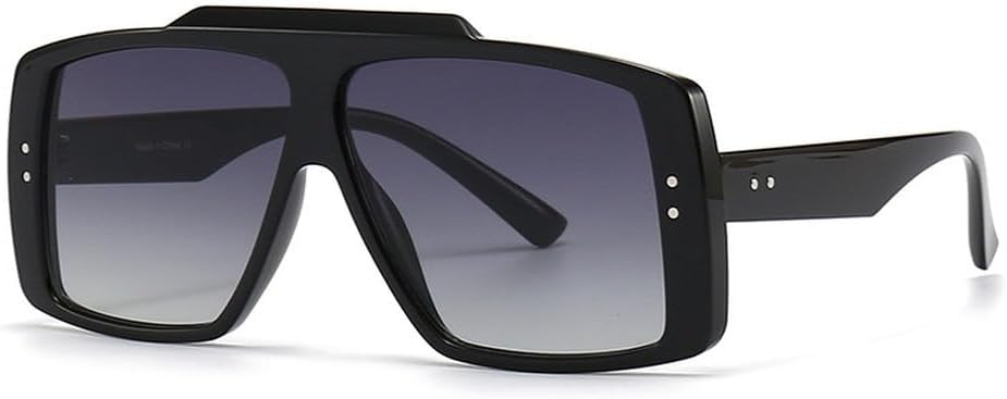 

Солнцезащитные очки в крупной оправе для женщин, винтажные солнцезащитные очки большого размера для мужчин, модные роскошные солнцезащитные очки с плоским верхом и желтыми линзами generic, C2